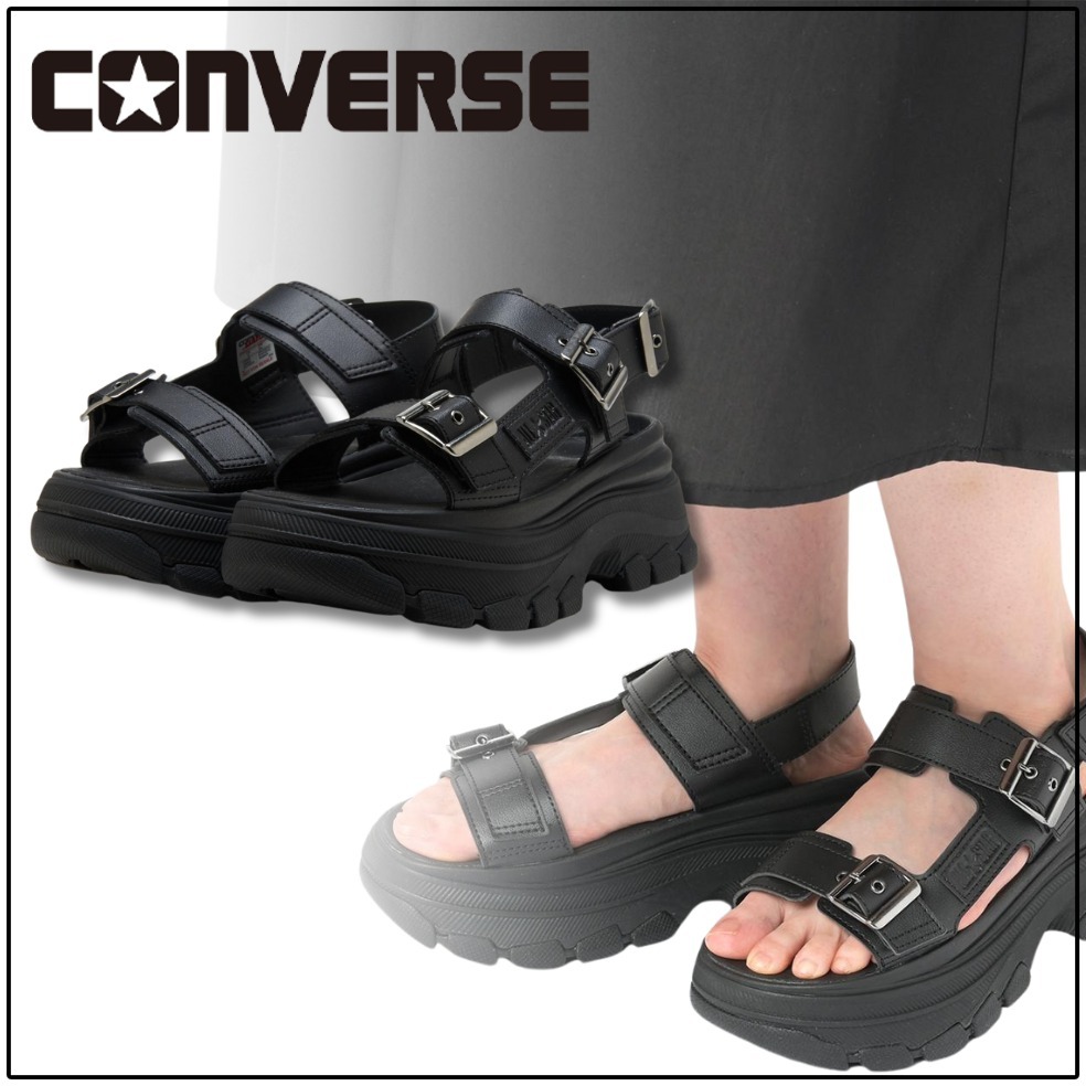 すぐ届く【CONVERSE】 オールスター ウエーブ サンダル 厚底