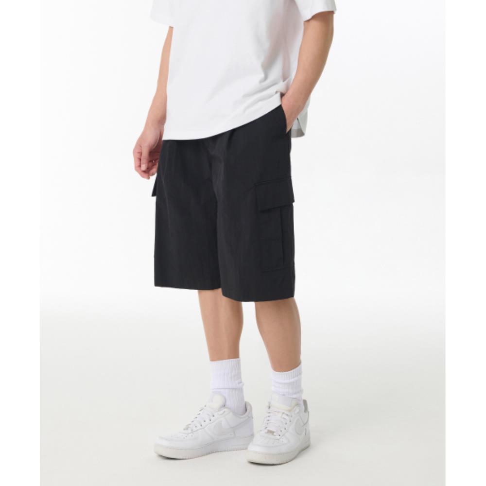 ★MUSINSA STANDARD★ Nylon Cargo Banding Bermuda Pants Black