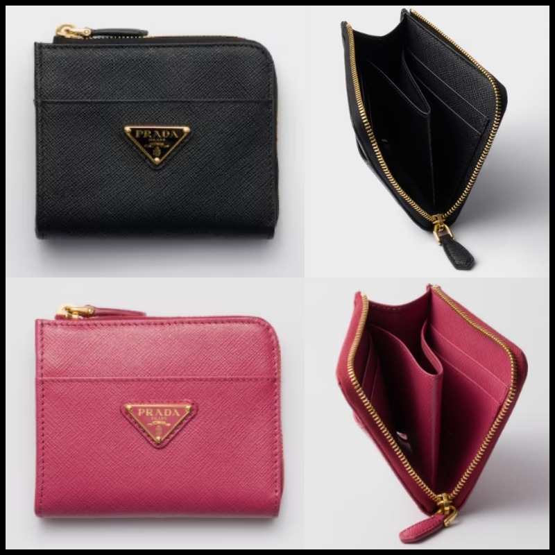 正規品★PRADA★サフィアーノ L字型ジップ ミニ財布 追加料金無