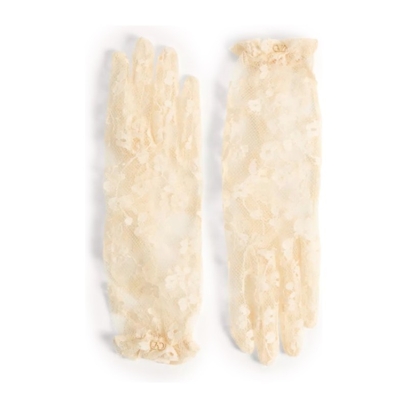 手袋 VALENTINO SS25 GLOVES WITH RUFFLES (6W0GD00HNDQ YBA)