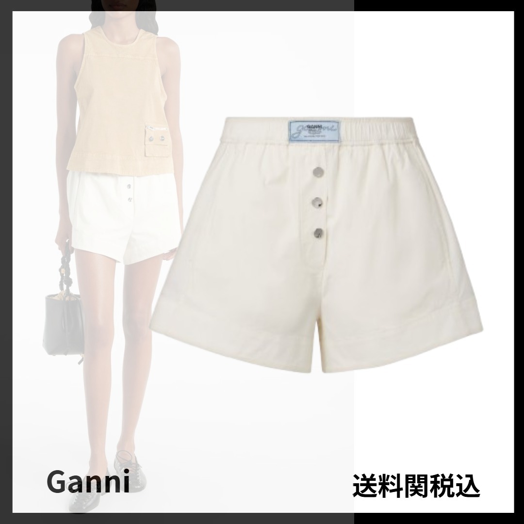 送料関税込★GANNI★コットンブレンドショートパンツ