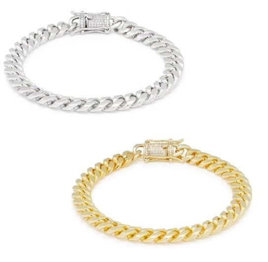 【King Ice】8mm Miami Cuban Link ブレスレット
