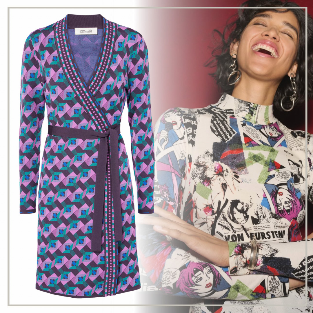 【完売必至】DIANE von FURSTENBERG ジャカード ラップドレス