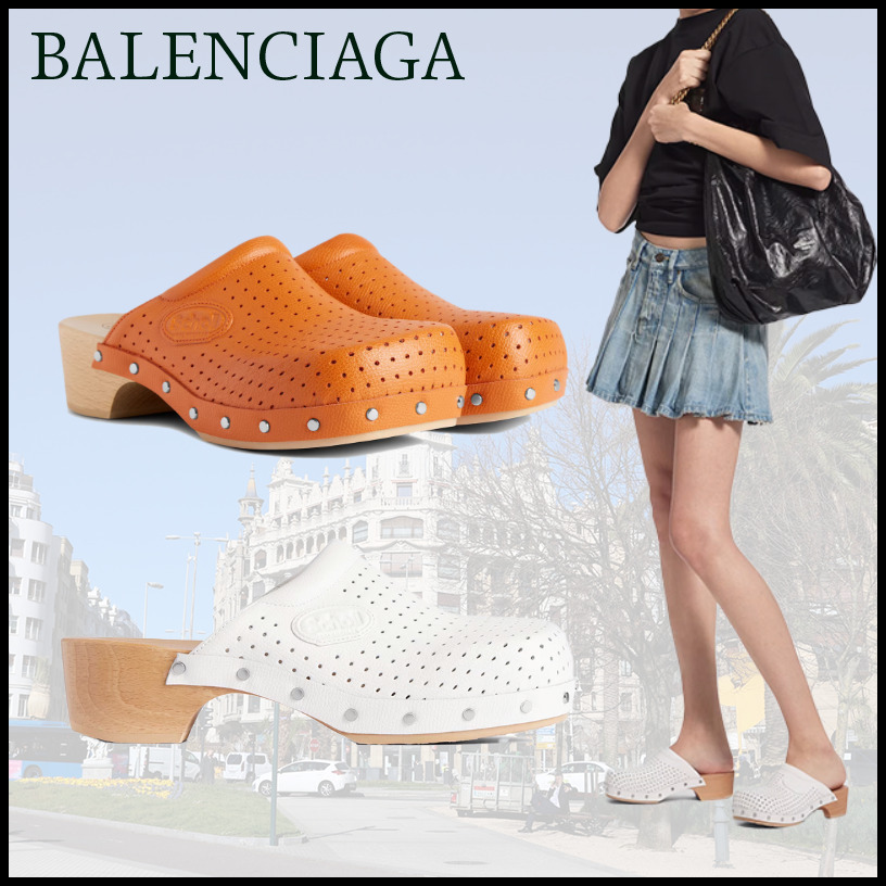 直営店 Balenciaga バレンシアガ クロッグ ミュール 827403WB