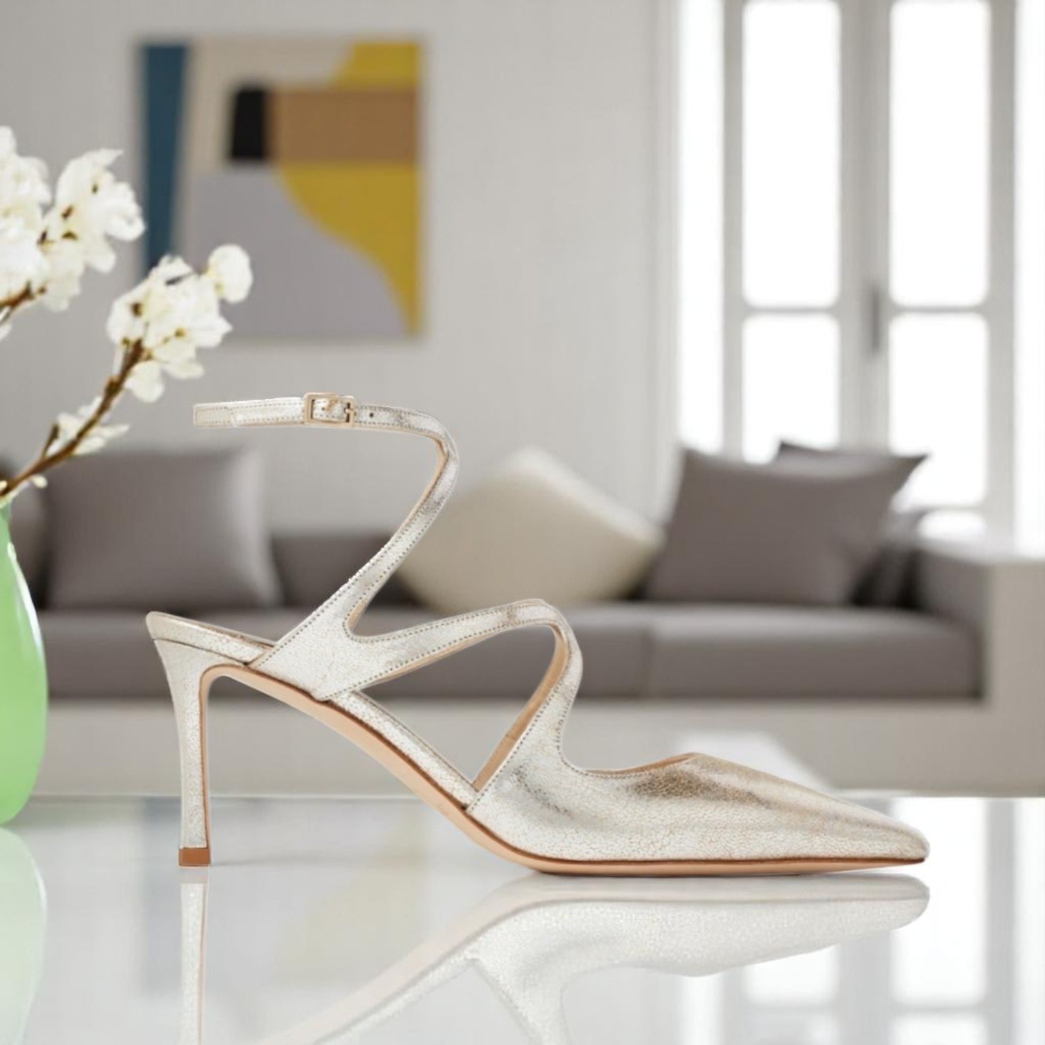直営店‐Jimmy Choo‐ Azia グリッター パンプス