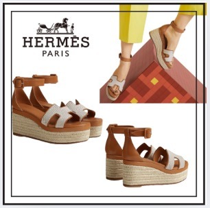 厚底デニム♪【HERMES】エスパドリーユ Elda