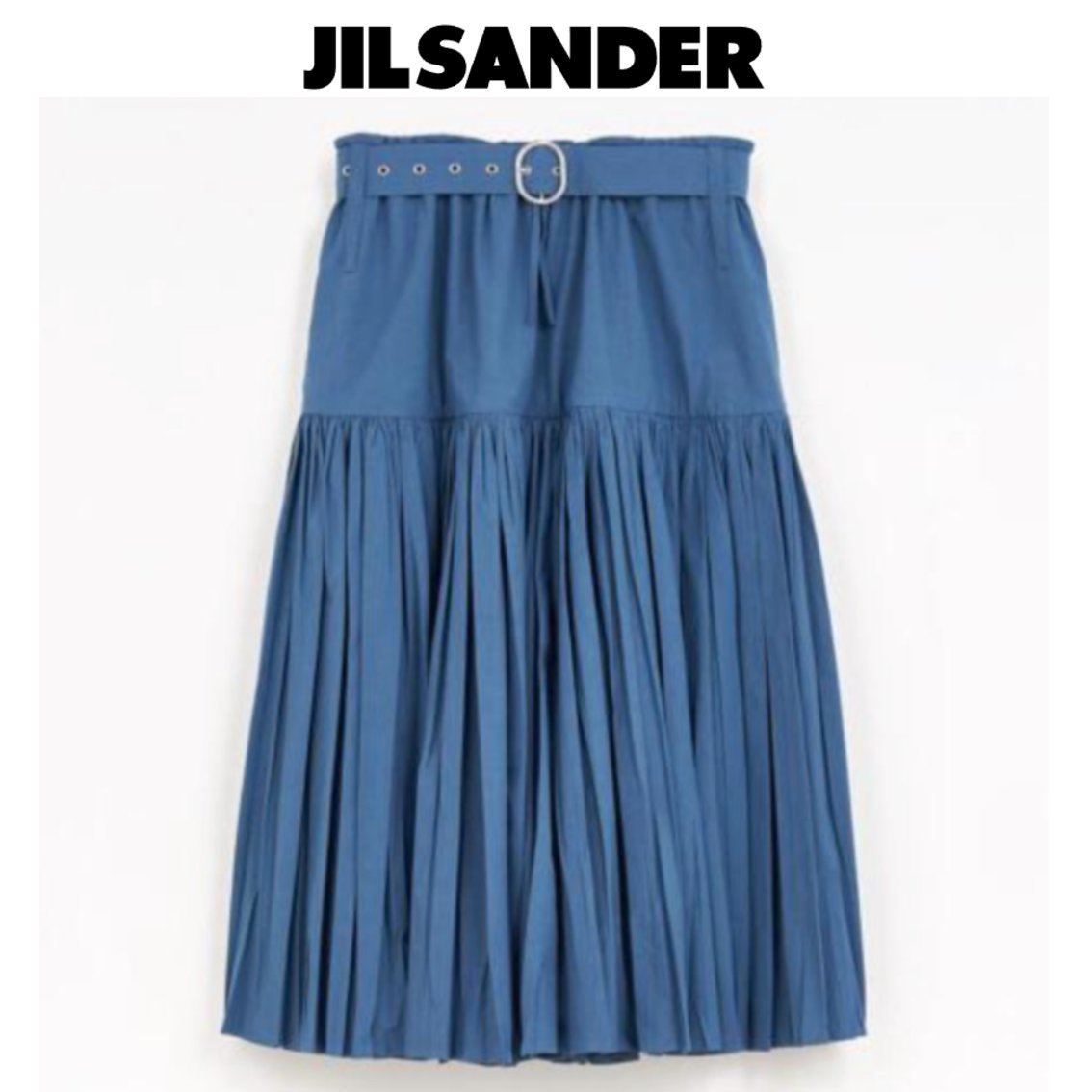 Jil Sander (Outlet) ★ ベルト付き ミディ プリーツスカート