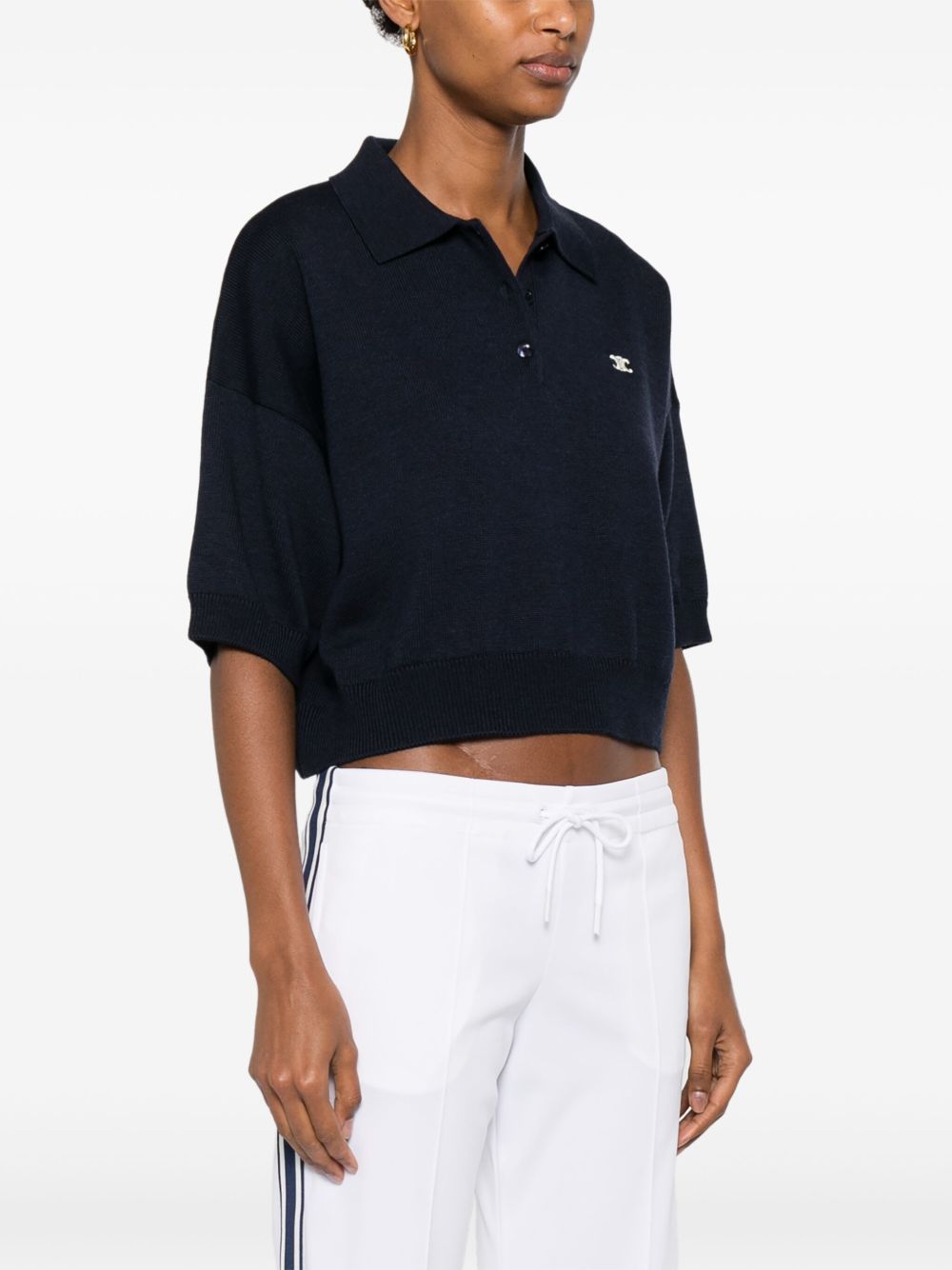 CELINE 23SS トリオンフ クロップド ポロシャツ