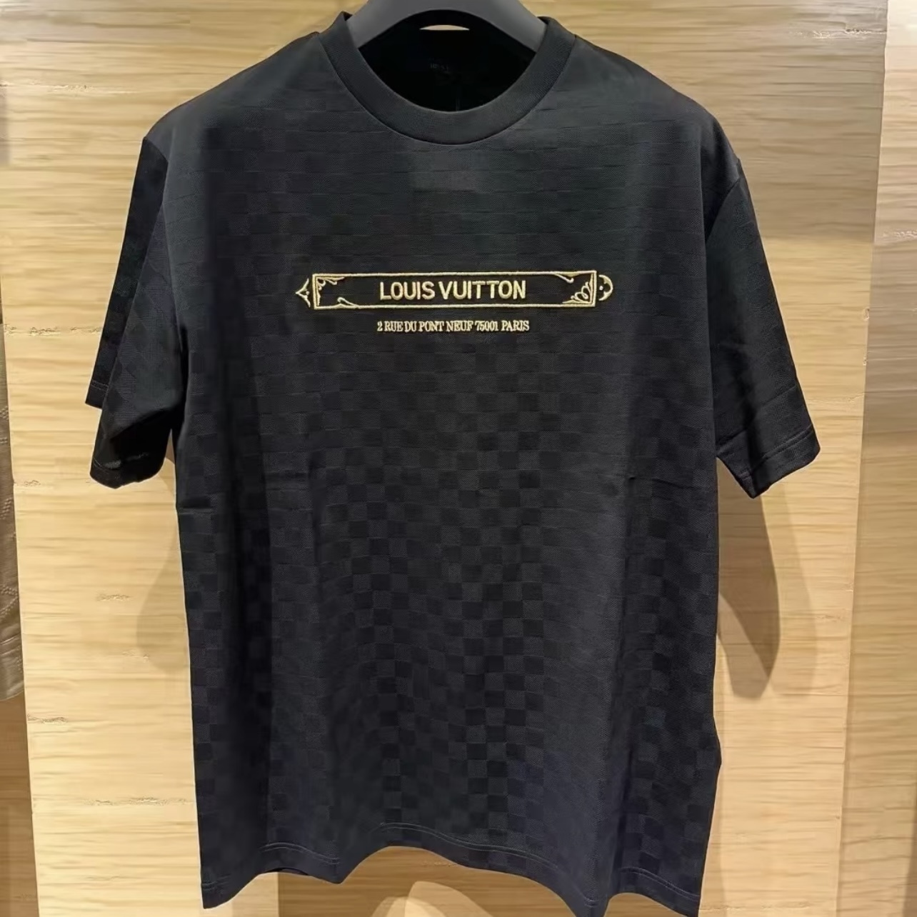 【ルイヴィトン】エンベリッシュド ダミエ ピケ Tシャツ 半袖