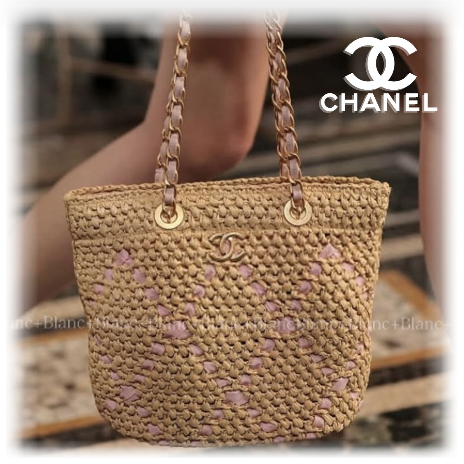 ナチュラルな素材感が魅力♪【 CHANEL 】シャネル ハンド バッグ