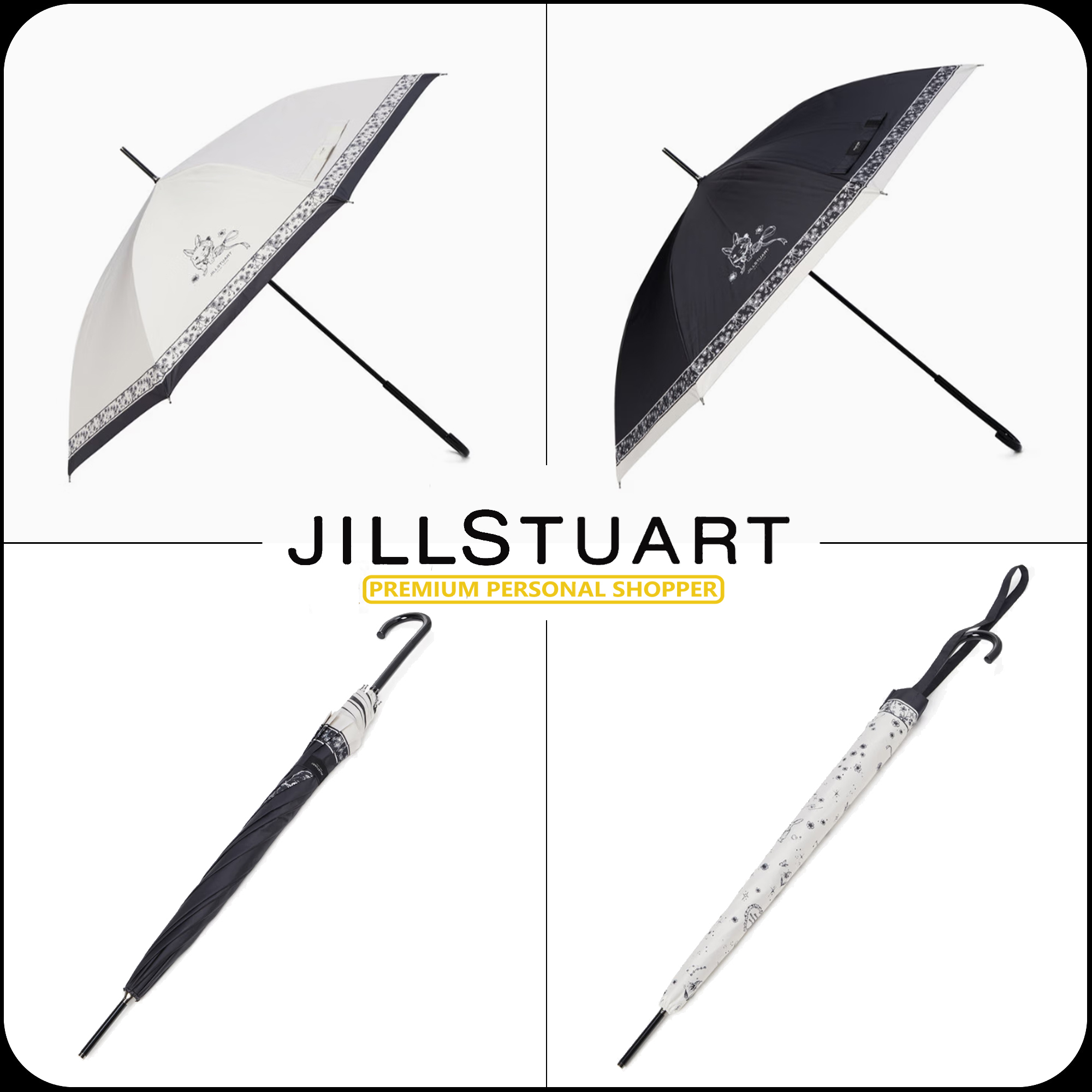 [JILLSTUART]★25SS★PETIT BUNNY LOGO PRINT LONG UMBRELLA