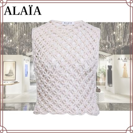 【ALAIA】ハンドメイドノット トップス ホワイト