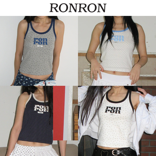 ★2025SS新作★RONRON★CONTRAST LINE SLEEVELESS