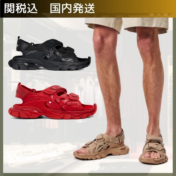 BALENCIAGAバレンシアガ/トラックサンダル メンズ ブラック