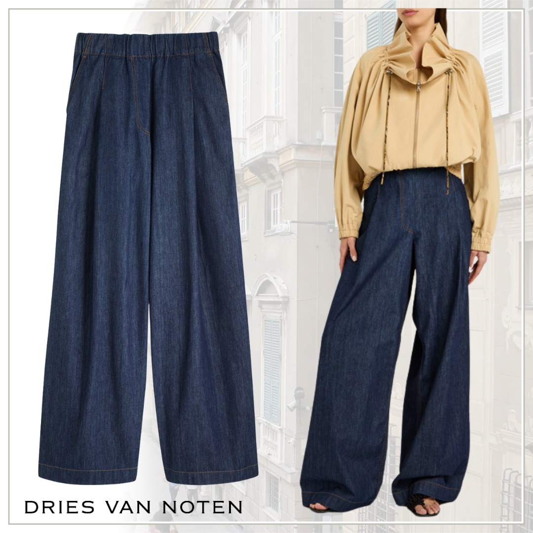 大人気♪【Dries Van Noten】ピラワイドレッグ カットジーンズ