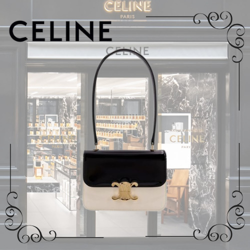 CELINE/ティーンギャランスバイカラーパテントレザーショルダー
