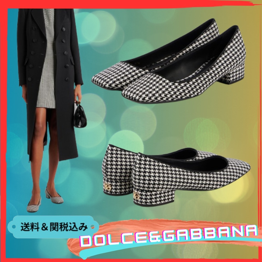 【DOLCE & GABBANA】DG ハウンドトゥース パンプス