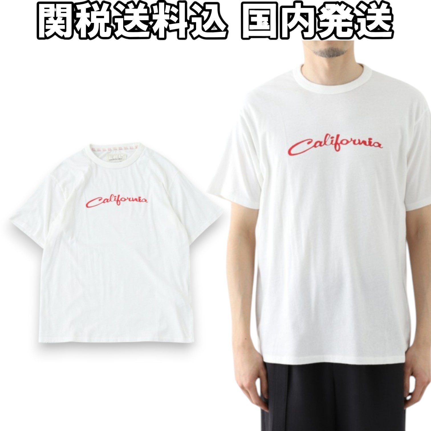 関税送料込【ERL】カリフォルニア ロゴ Tシャツ