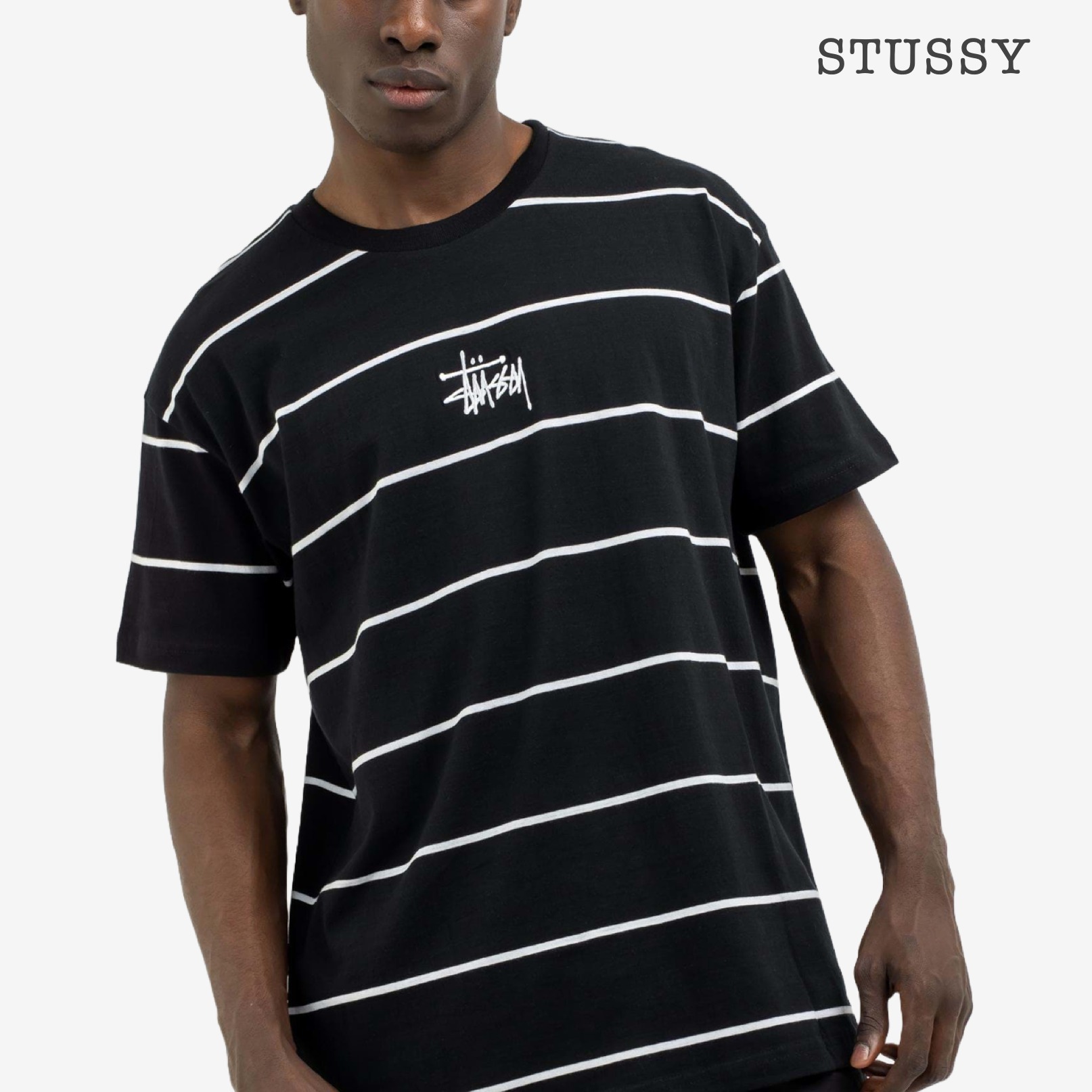 ◆STUSSY◆ Hand Drawn Stripe T-Shirt 半袖 ストライプ Tシャツ