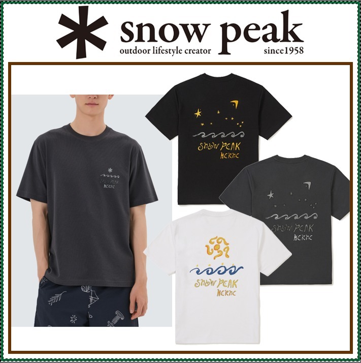 【Snow Peak】 Lettering Short Sleeve T-Shirt /追跡付