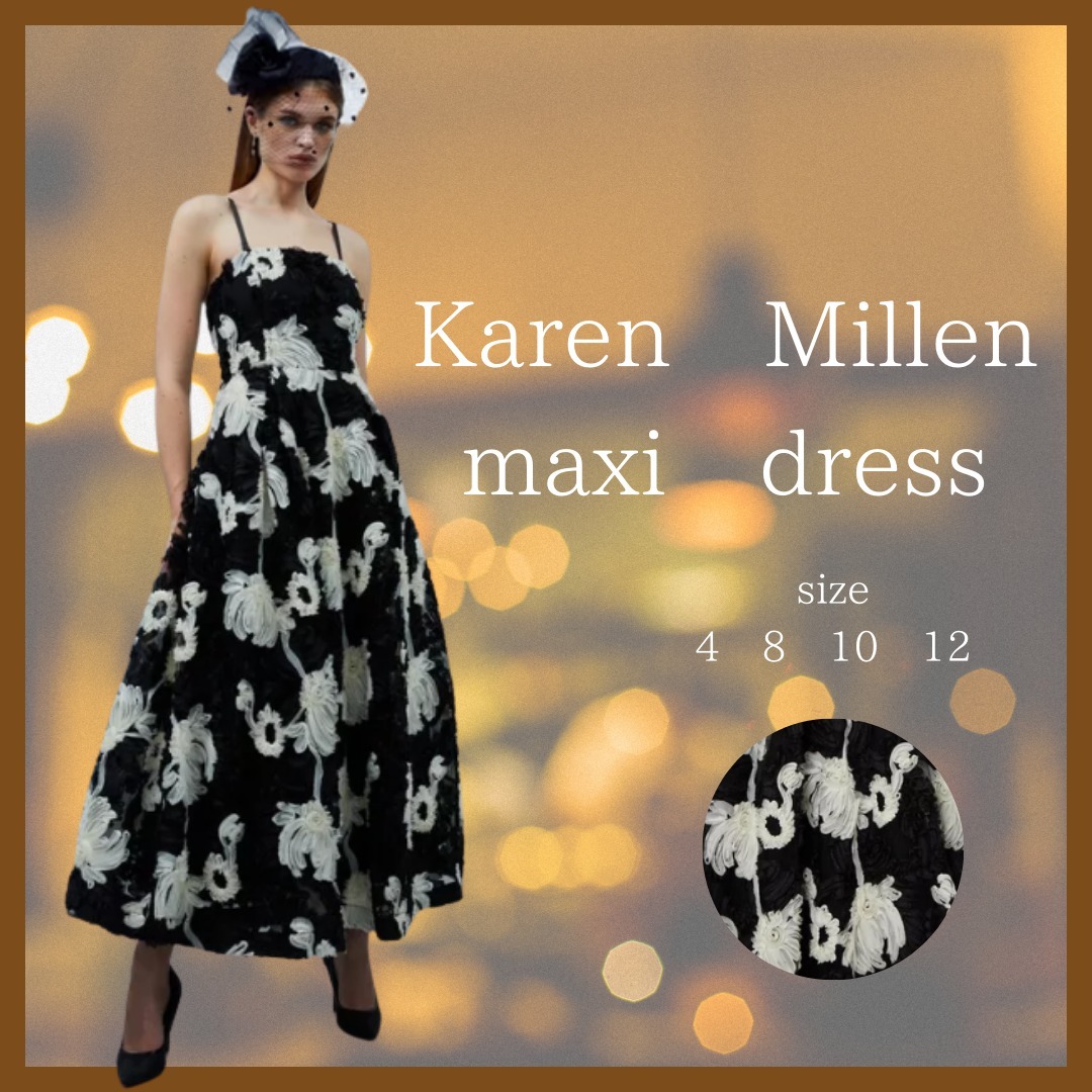 【日本未入荷】*Karen Millen* ウーブンプロムマキシドレス