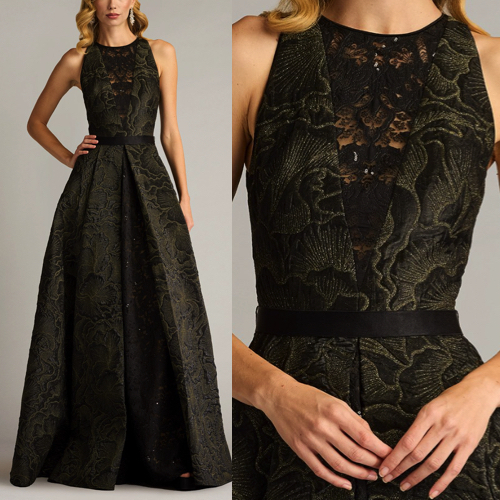 SALE!!TADASHI SHOJI 花柄ジャガードカクテルワンピース☆