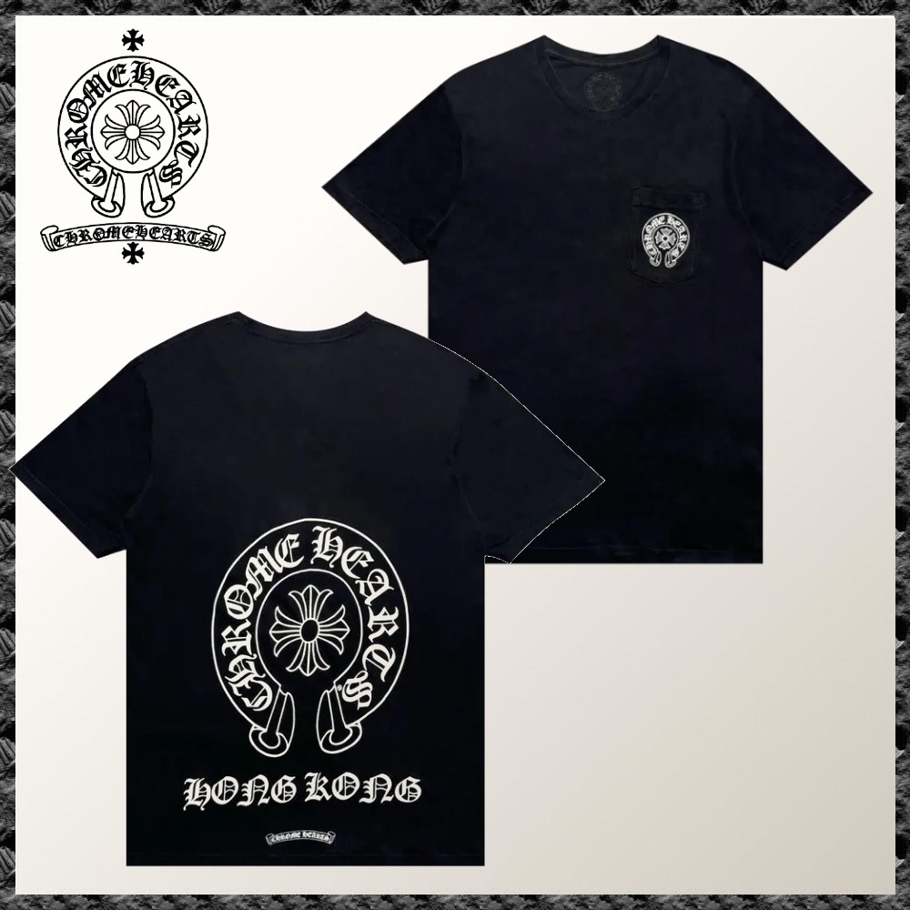 ◆CHROME HEARTS◆香港限定 ホースシューポケット Tシャツ BLACK