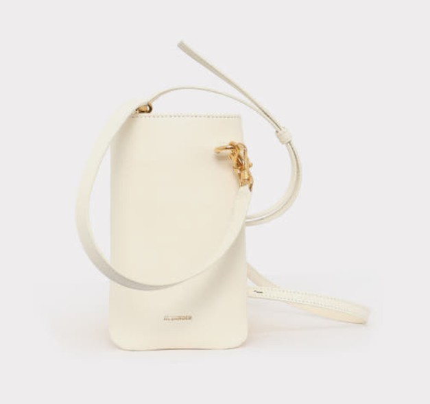 【JIL SANDER】Logo Leather Small Crossbody bag Latte