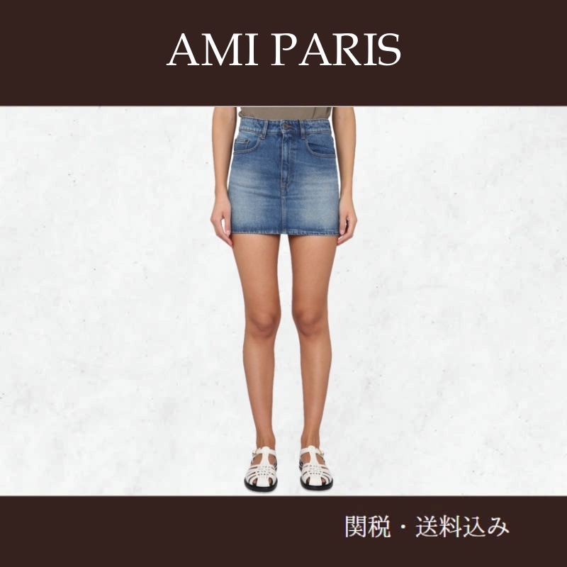 AMI Paris★コットンデニムミニスカート