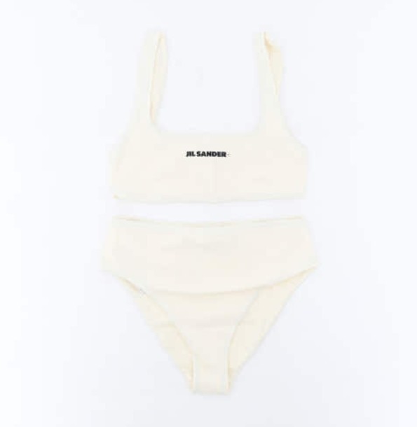 【JIL SANDER】Plus Logo Swim Bikini Off White