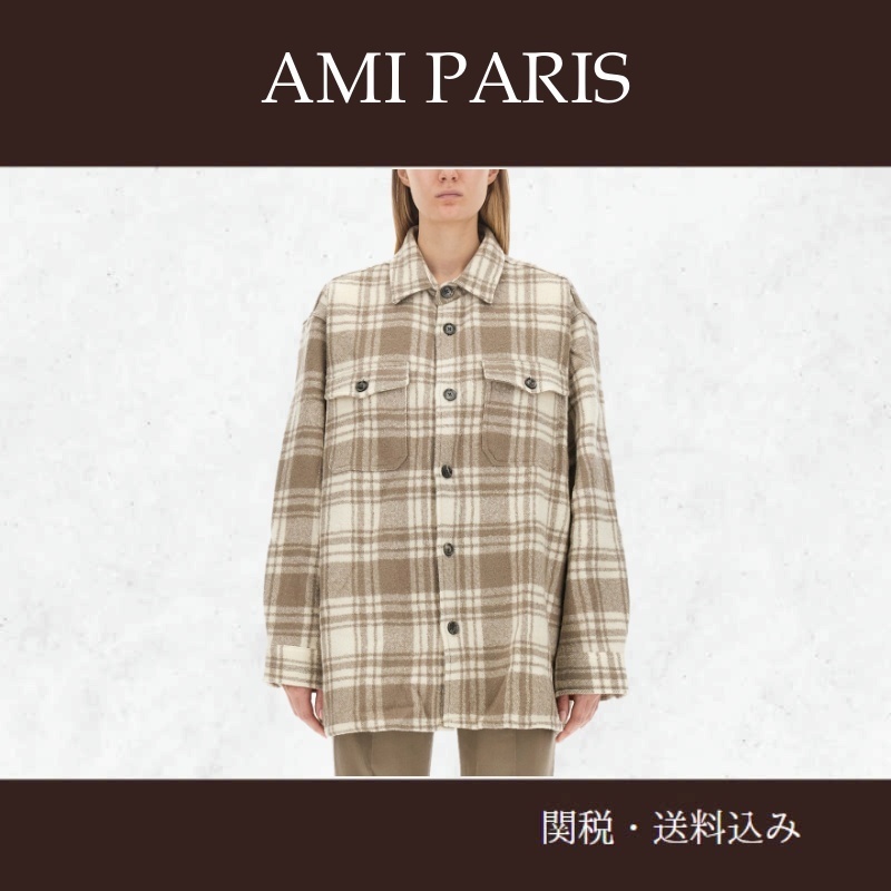 AMI Paris★オーバーサイズウールシャツ