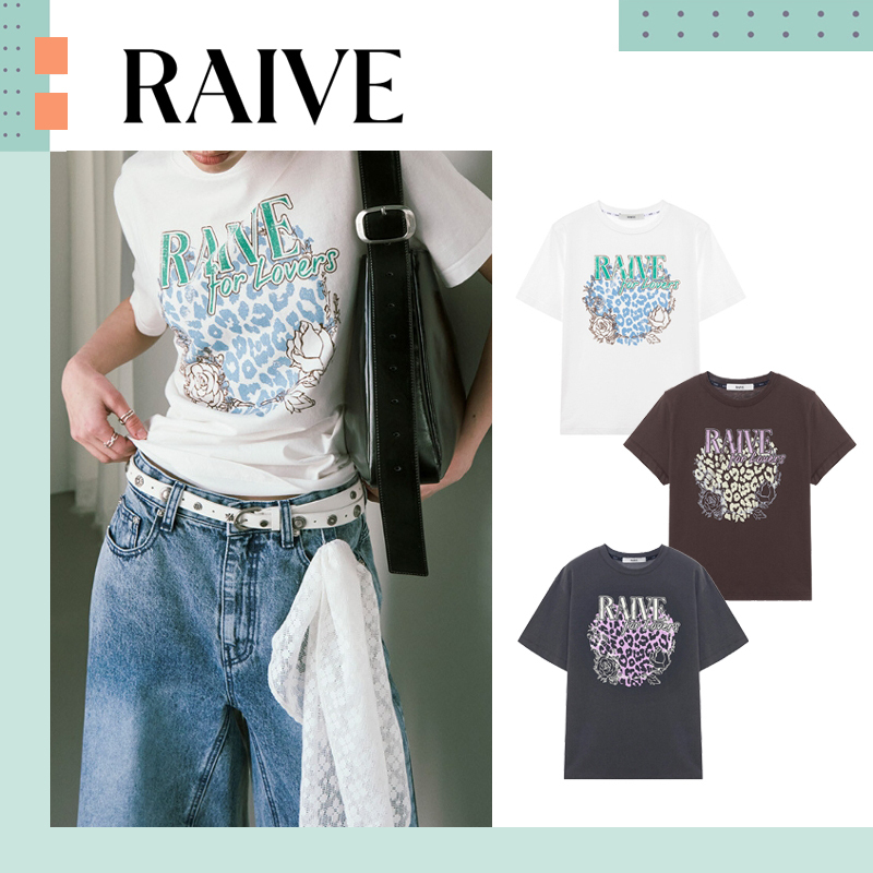 RAIVE ♥ Love Leopard Graphic T-shirt / 追跡付