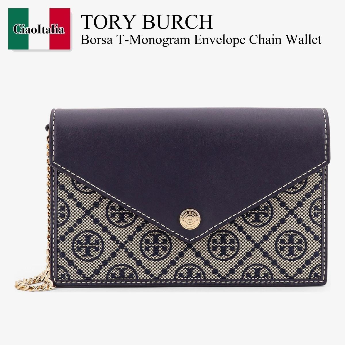 ショルダーバッグ・ポシェット Tory Burch Borsa T-Monogram Envelope Chain Wallet