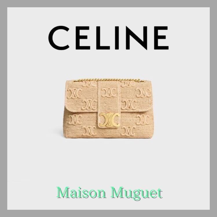【直営】CELINE ヴィクトワール MEDIUMバッグ トリオンフ刺繍