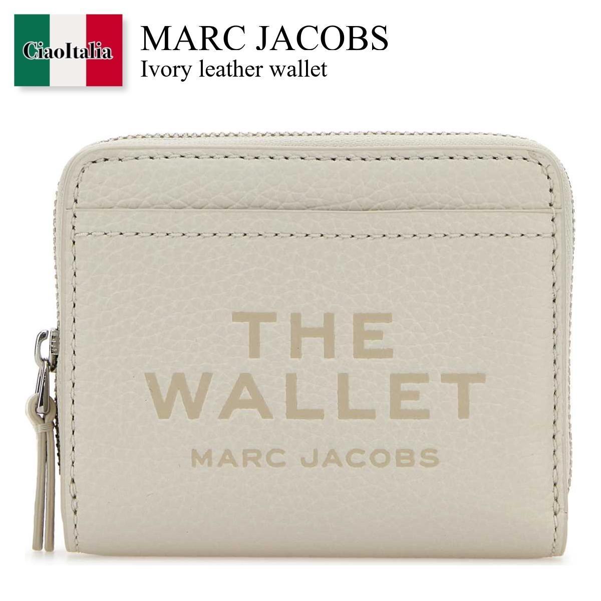 折りたたみ財布 Marc Jacobs Ivory Leather Wallet