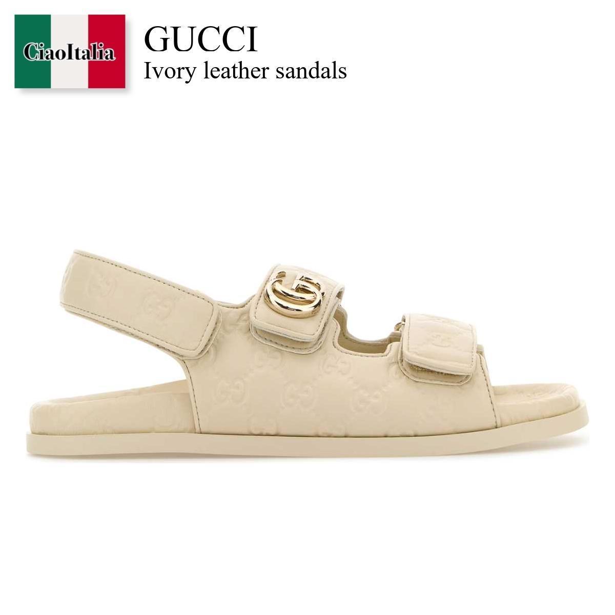 サンダル・ミュール Gucci Ivory Leather Sandals