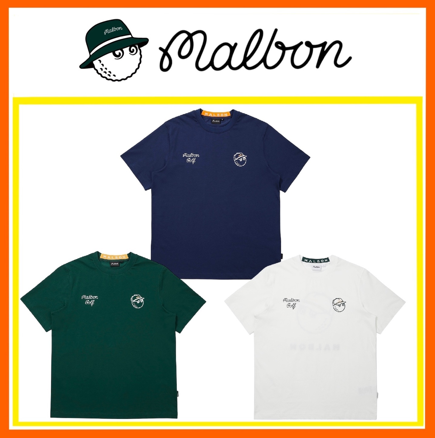 ★韓国★【MALBON】ダブル アートワーク ラウンド Tシャツ