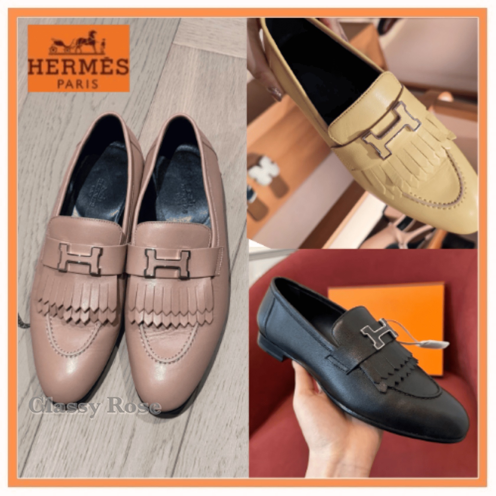 【HERMES★足元お洒落に】 モカシンロワイヤルローファー