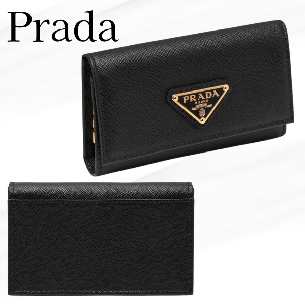 Prada★プラダ サフィアーノトライアングル キーケース