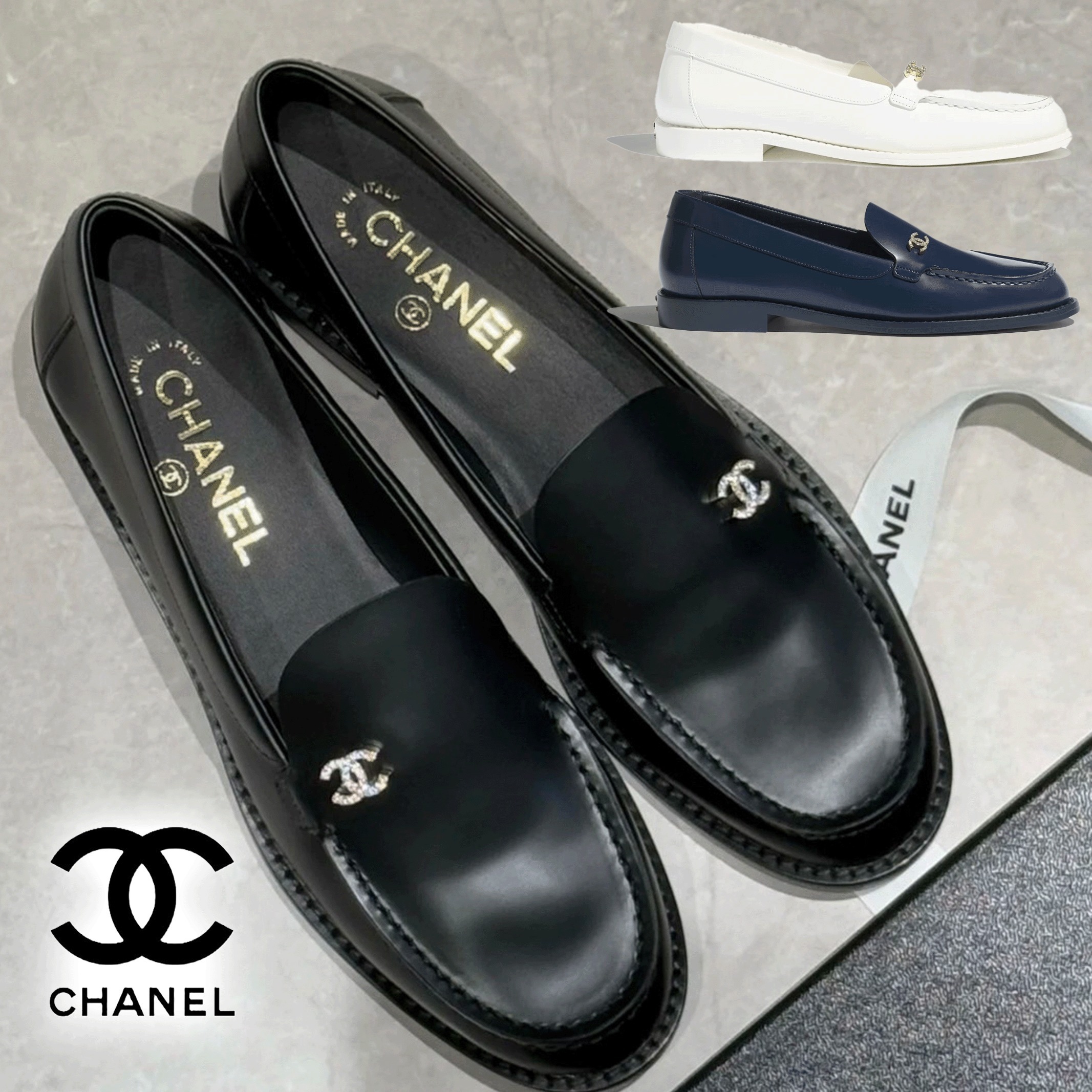 合わせやすさ抜群のシンプルローファー★【CHANEL】ローファー