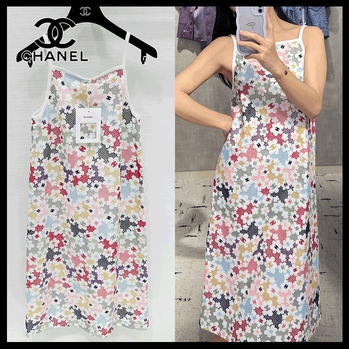 【大人カジュアル☆華やかになる1枚☆】CHANEL ワンピース 花柄