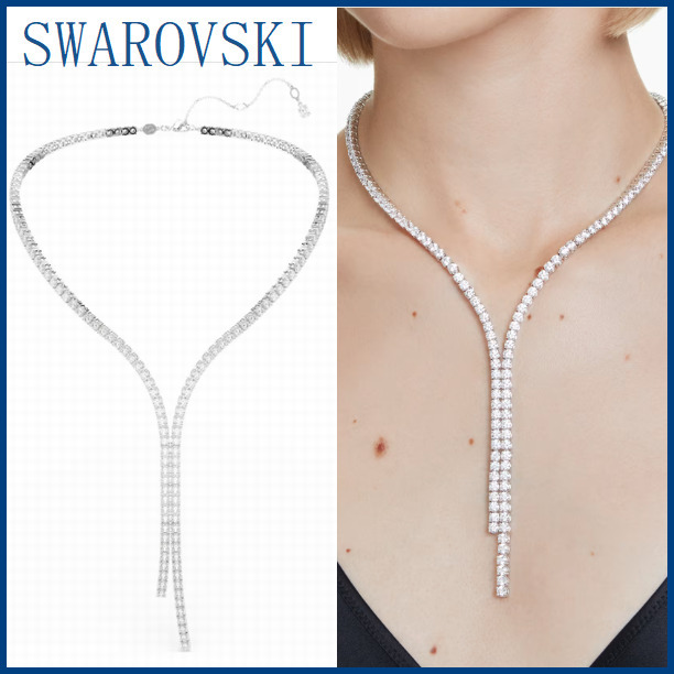【SWAROVSKI】Matrix Y字型 ネックレス 純正箱付き