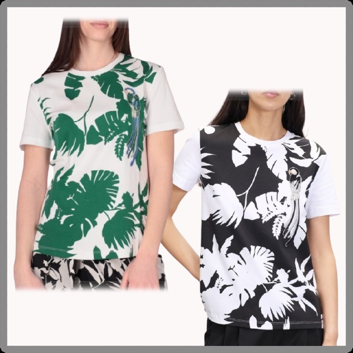 ◆Max Mara Studio◆コットンジャージー プリントTシャツ