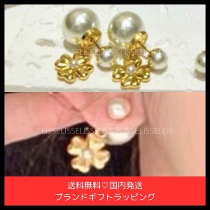 【新作 オケージョンにも最適】Dior ピアス クローバー 国内完売!!【コンパクトで普段使いに♪】Dior クローバーピアス