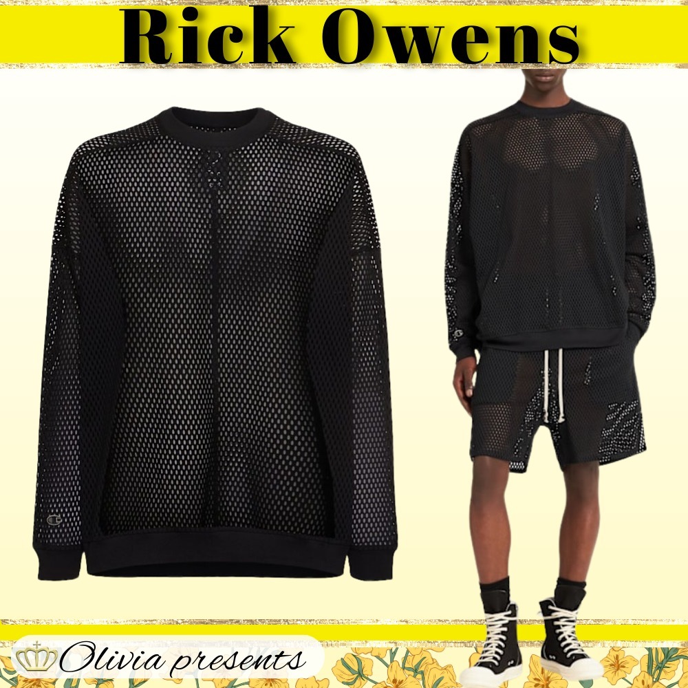 RICK OWENS>>チャンピオン ジャンボ メッシュ スウェットシャツ