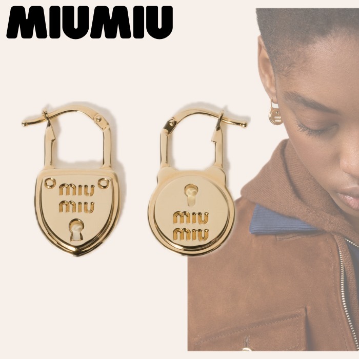 【MIUMIU】ミュウミュウ ゴールド メタルピアス キー