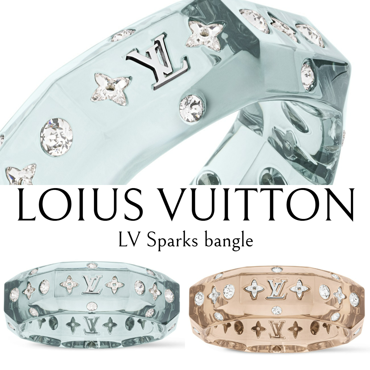 送料無料*LV*スパークス モノグラム バングルブレスレット