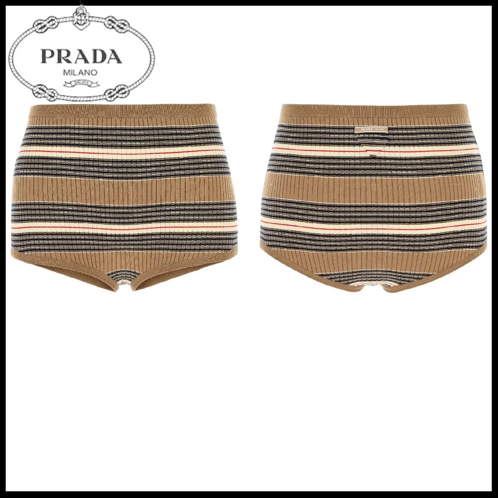 【PRADA】ストライプニットショーツ☆SALE中