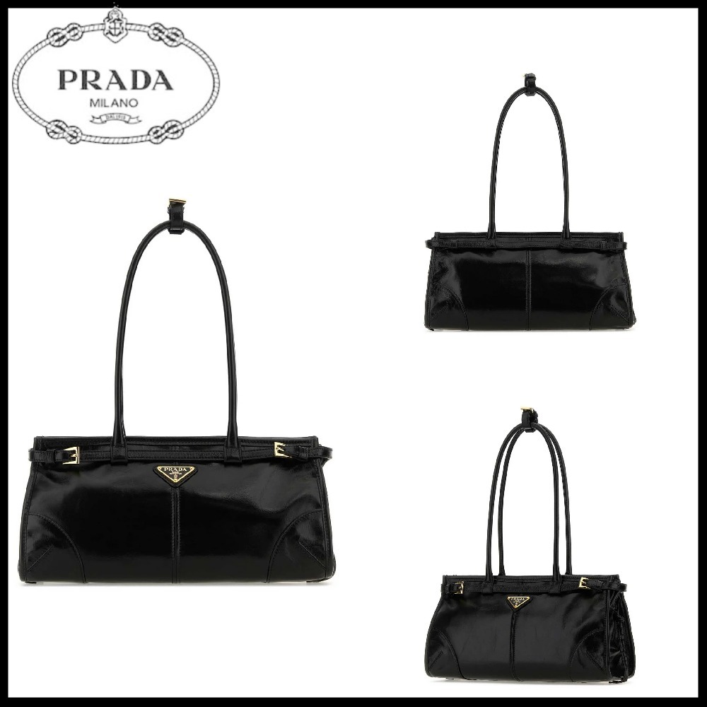 【PRADA】ロゴプレート ミディアム トートバッグ☆SALE中