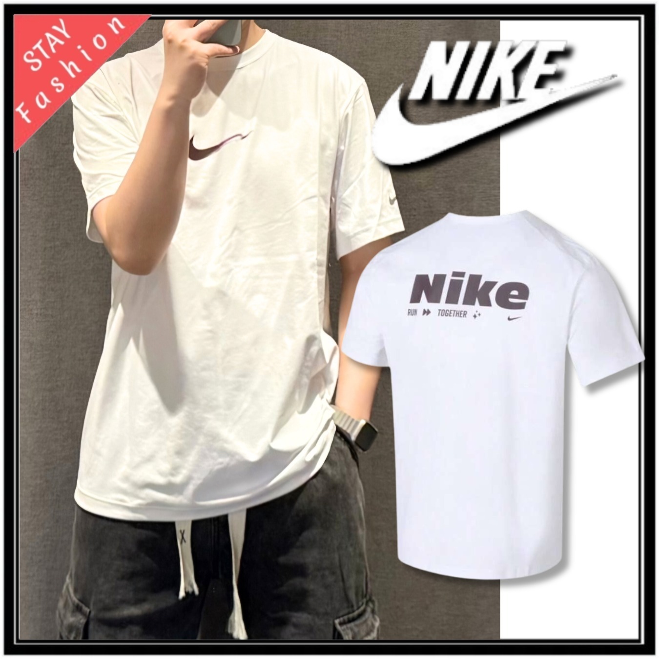 ★シンプルでおしゃれなロゴ!NIKEチョコカラーロゴTシャツ